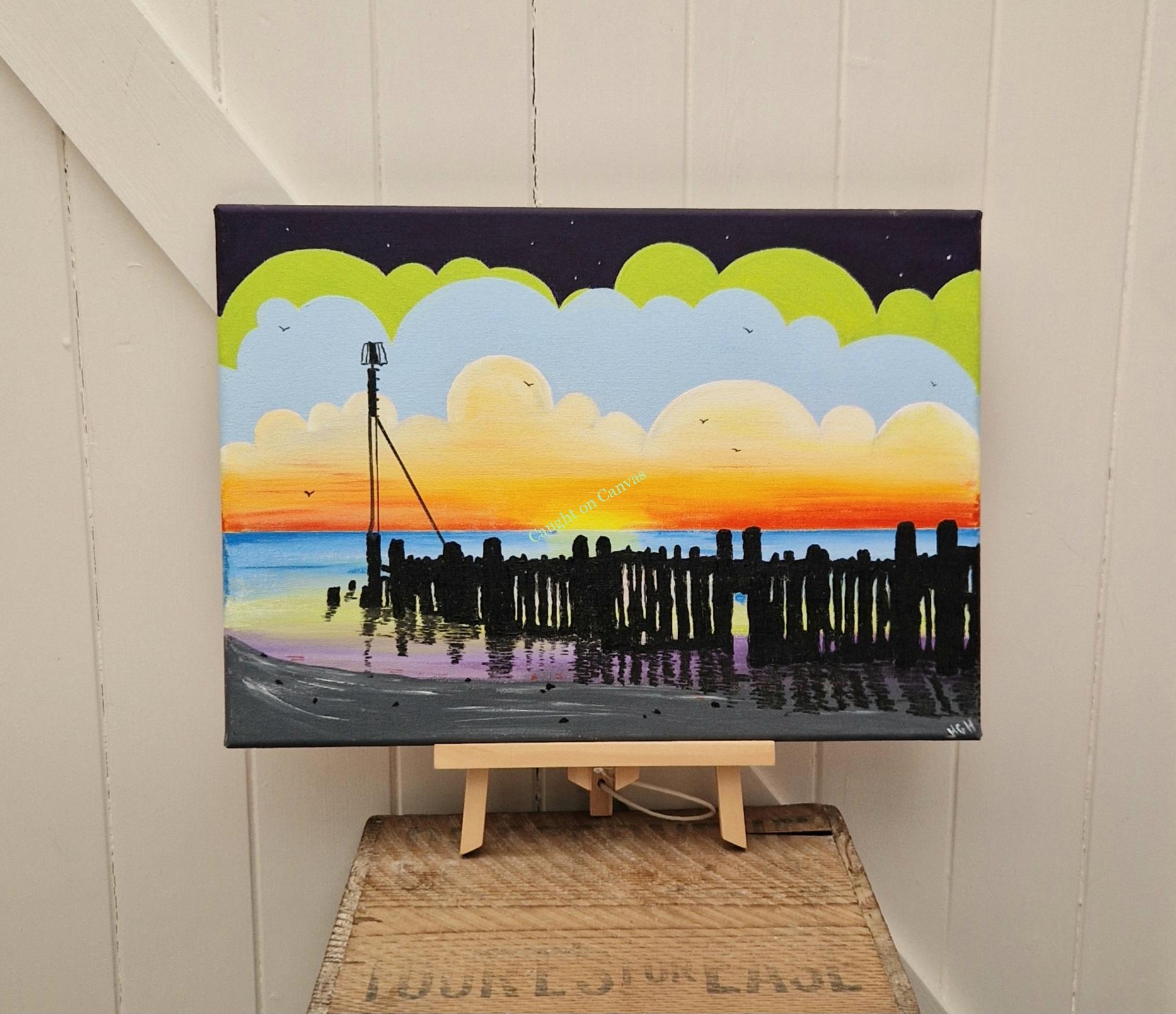 Cart Gap Groyne Sunrise.