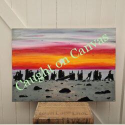 Cart Gap Old Sea Defence Sunrise.