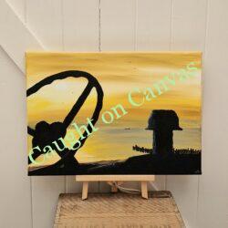 Fisherman Tractor Sunrise