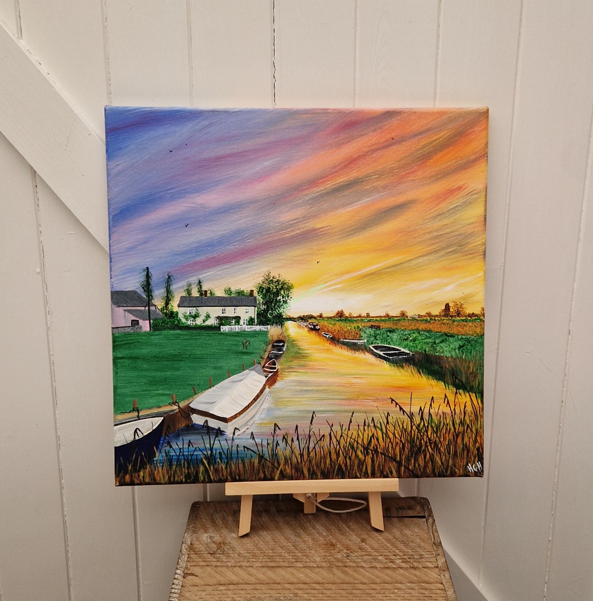 Peace at West Somerton Sunset. Norfolk Broads.
