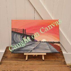 Sea Defence Sunset, Eccles on sea, Norfolk.