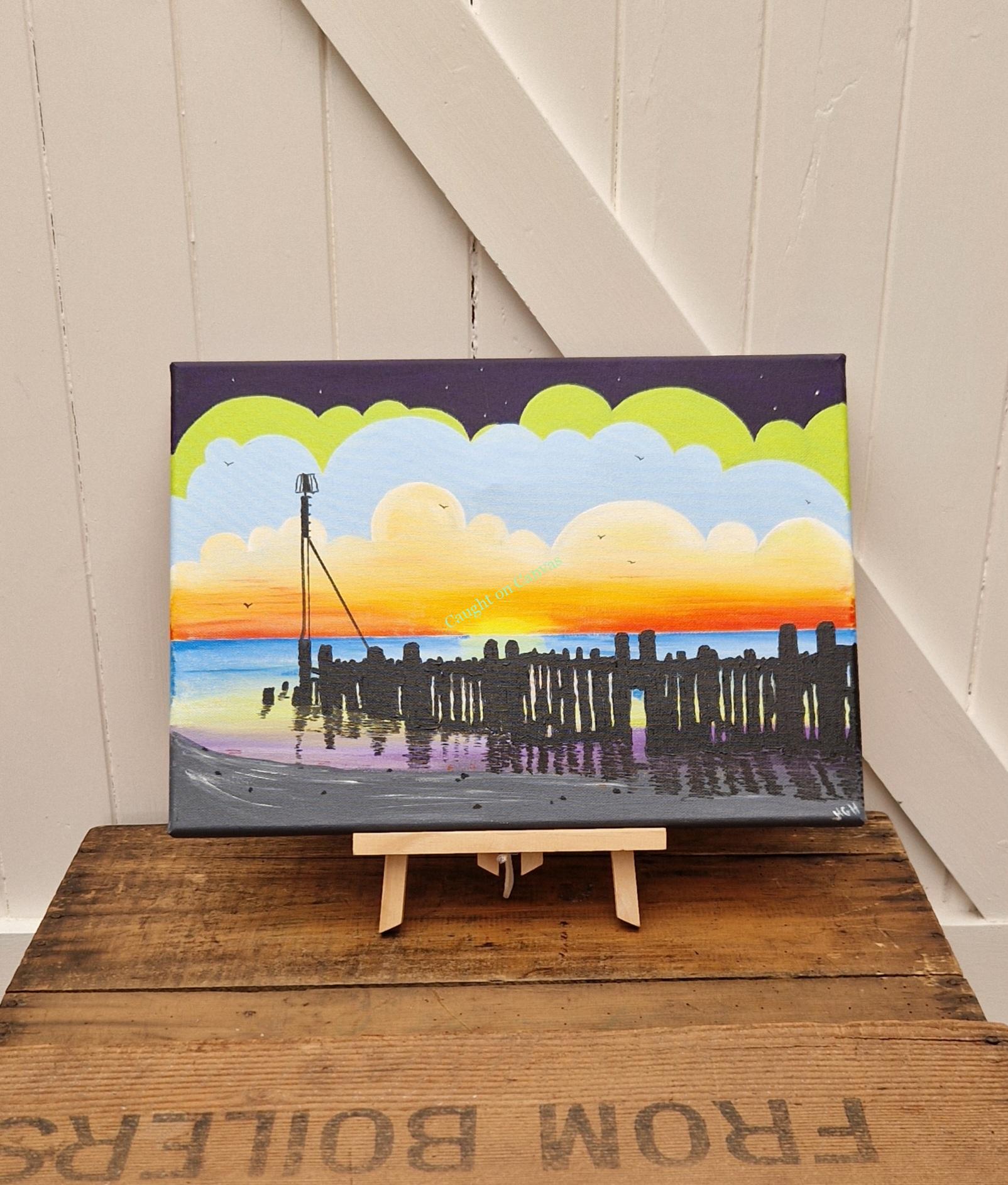 Cart Gap Groyne Sunrise.