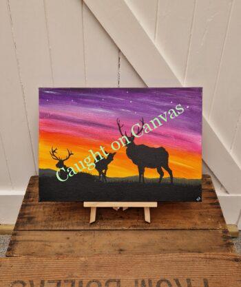 Deer Family - Scottish Sunrise