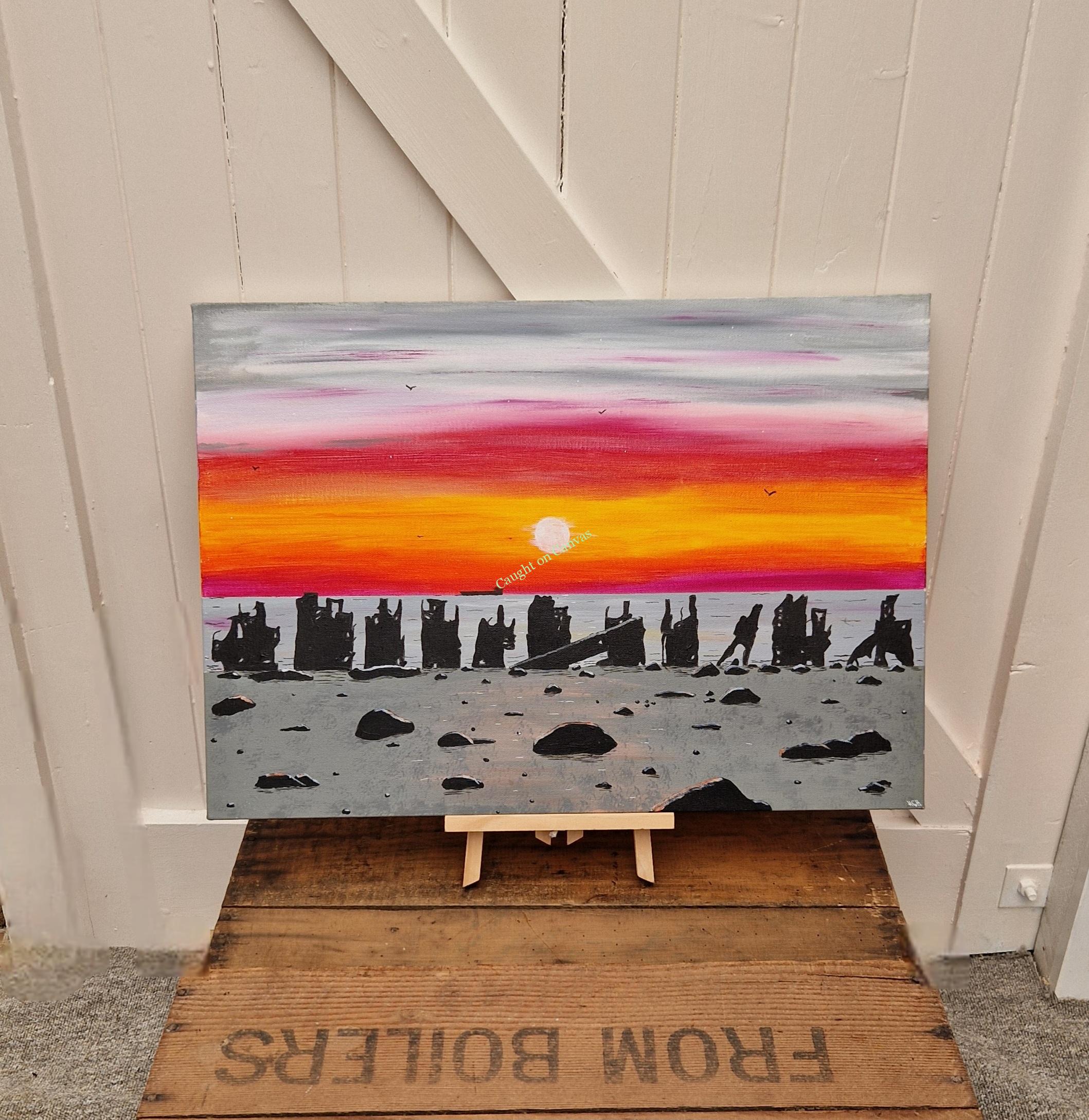 Cart Gap Old Sea Defence Sunrise.