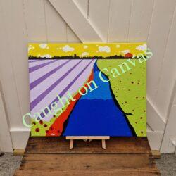 Sunset & Colourful Fields