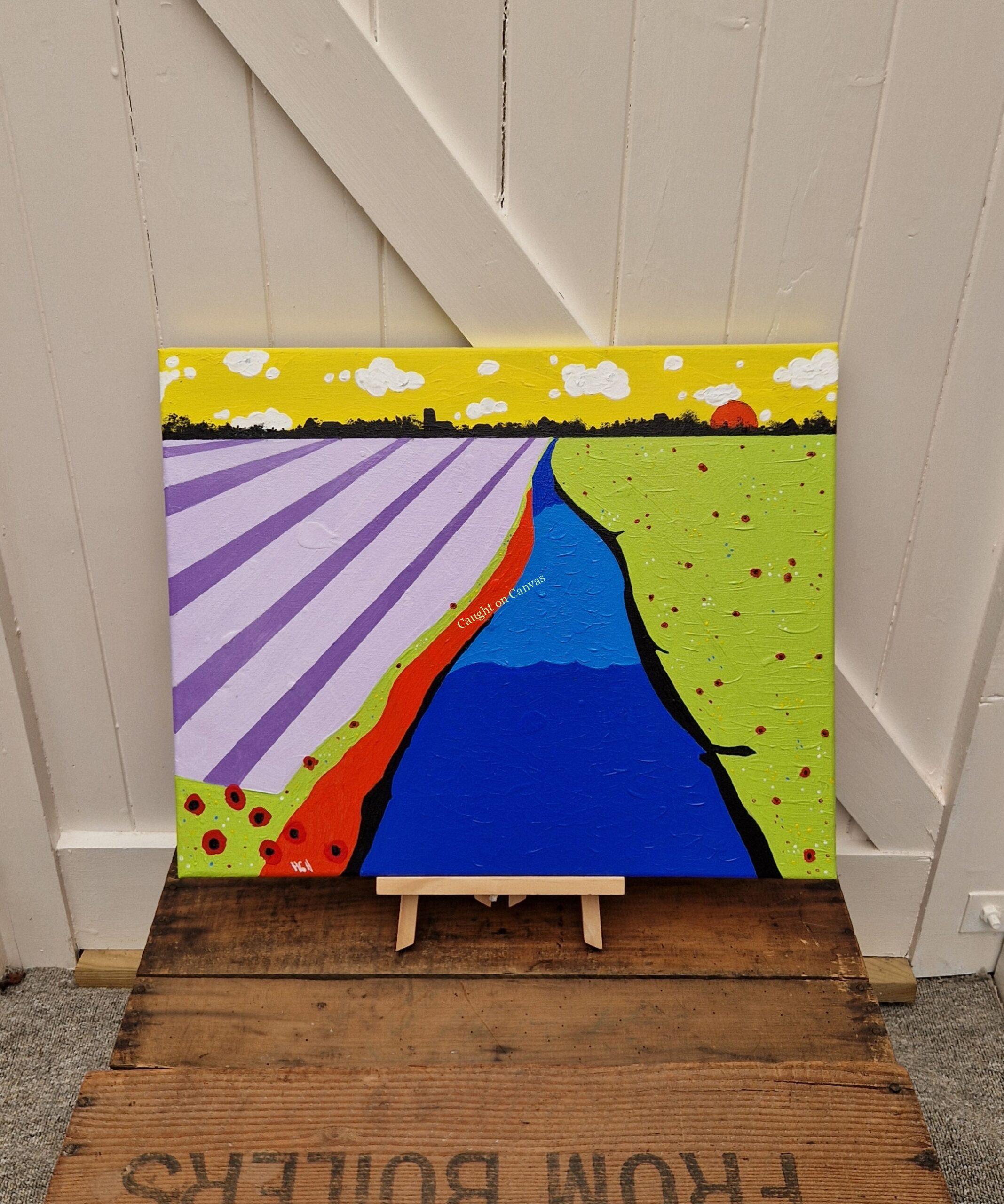 Sunset & Colourful Fields