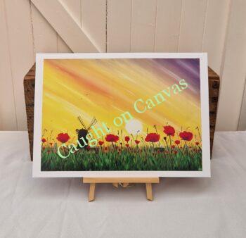 Windmill & Poppies. Norfolk.