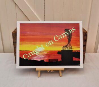 Portsoy Dolphin Sculpture Sunrise - Image 2