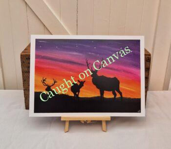 Deer Family - Scottish Sunrise - Image 2