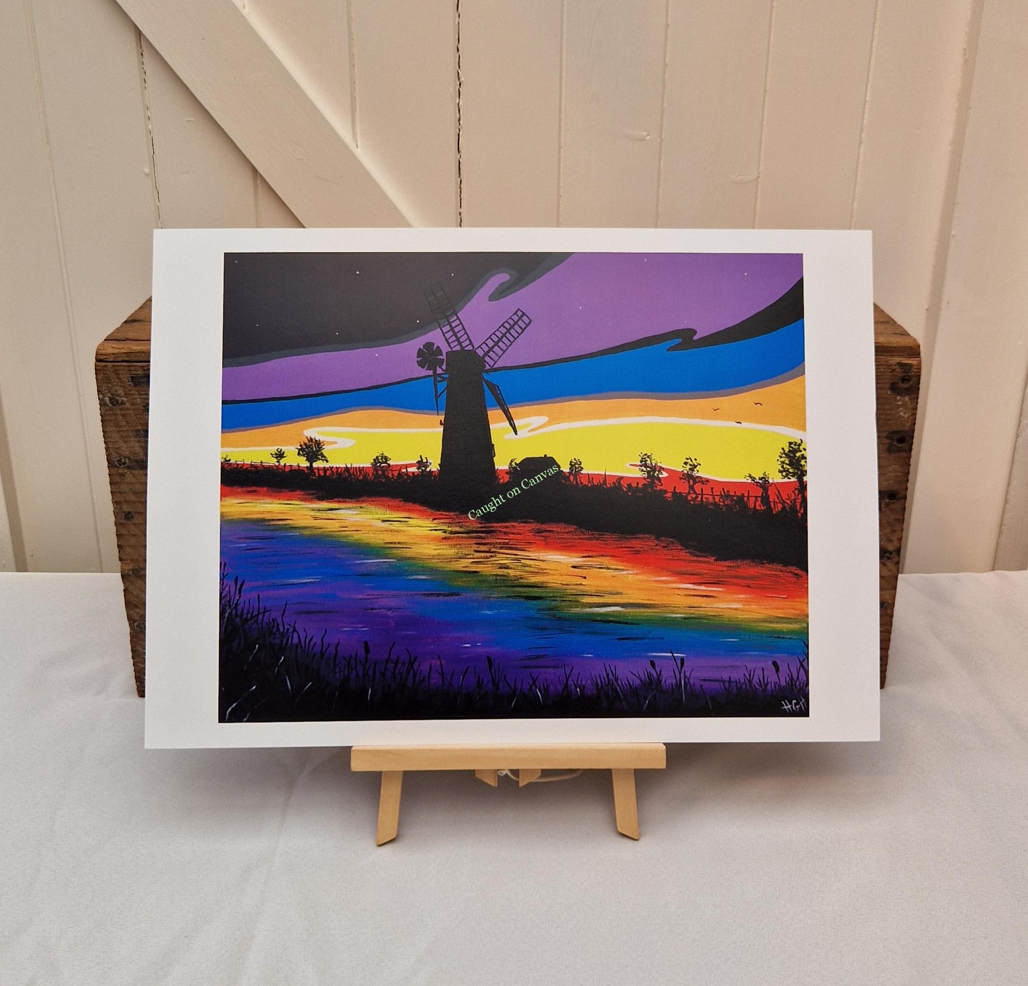 Windmill Sunset. Norfolk Broads.