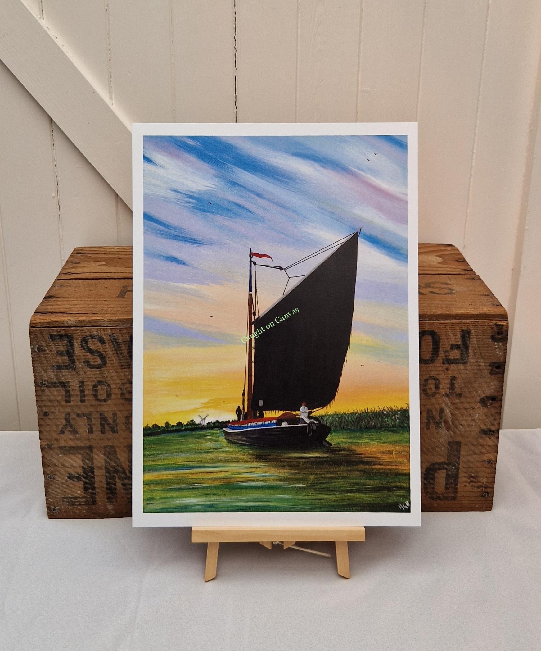 Albion at peace. Norfolk wherry. Norfolk Broads.