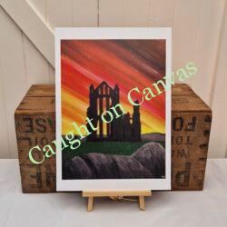 Whitby Abbey Abstract Sunset