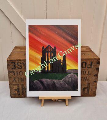 Whitby Abbey Abstract Sunset