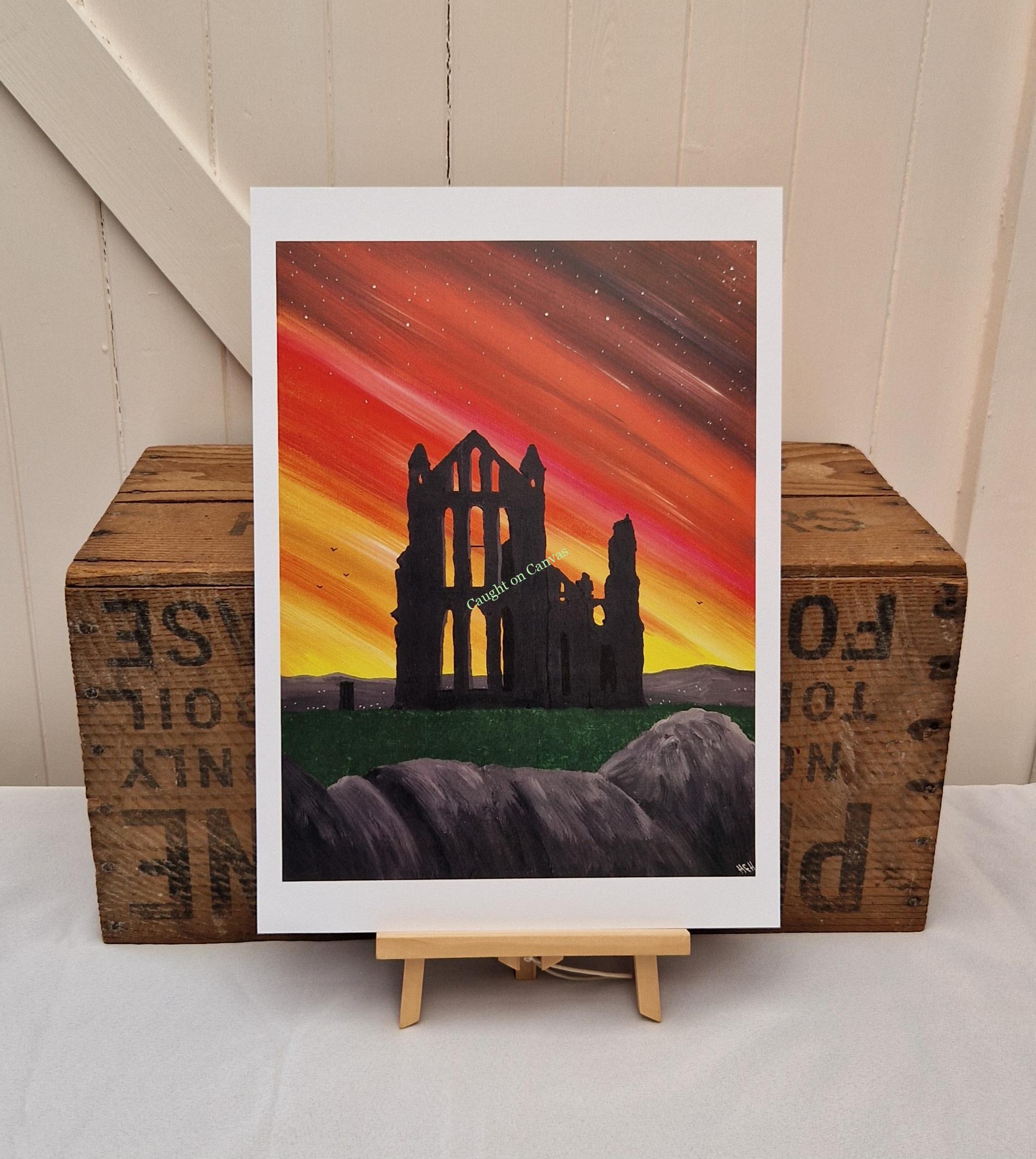 Whitby Abbey Abstract Sunset