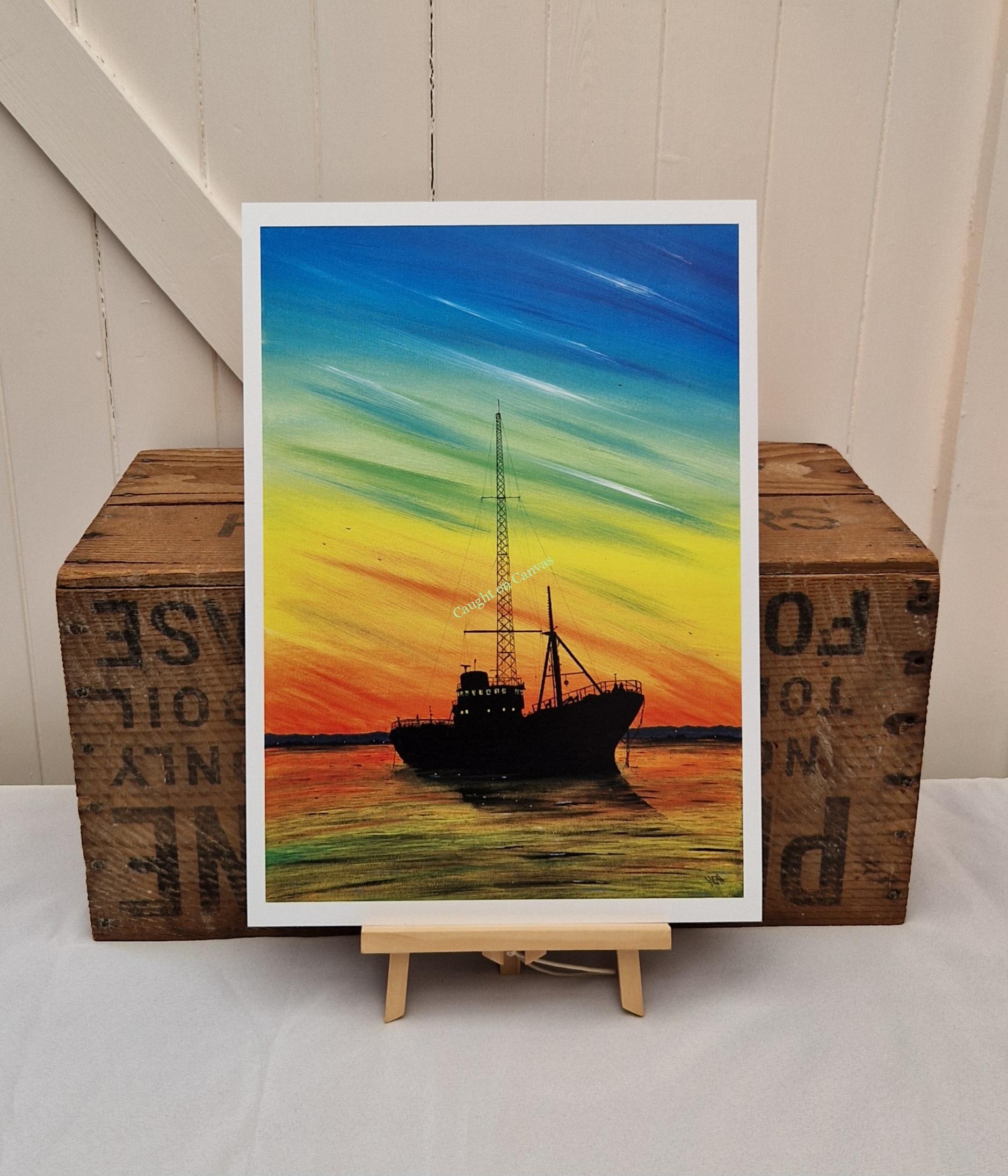 Ross Revenge. Donation made to Radio Caroline.