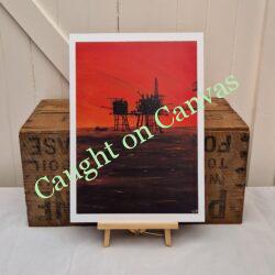 North Sea Gas Platform Sunrise.