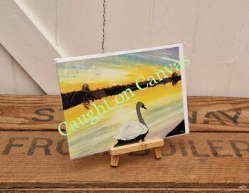 Lone Swan at Sunset - Image 2
