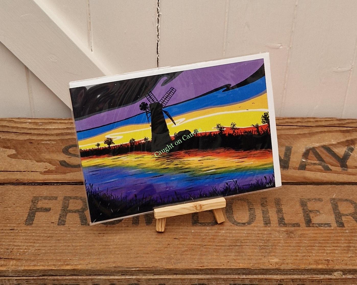 Windmill Sunset. Norfolk Broads. - Image 2