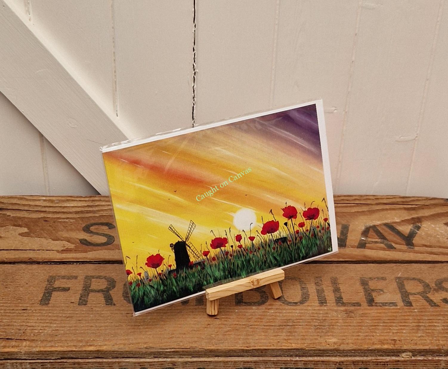 Windmill & Poppies. Norfolk. - Image 2