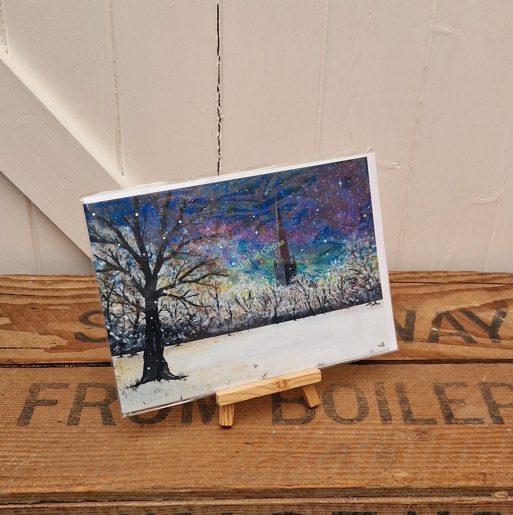 Norwich Cathedral in Winter Weather.