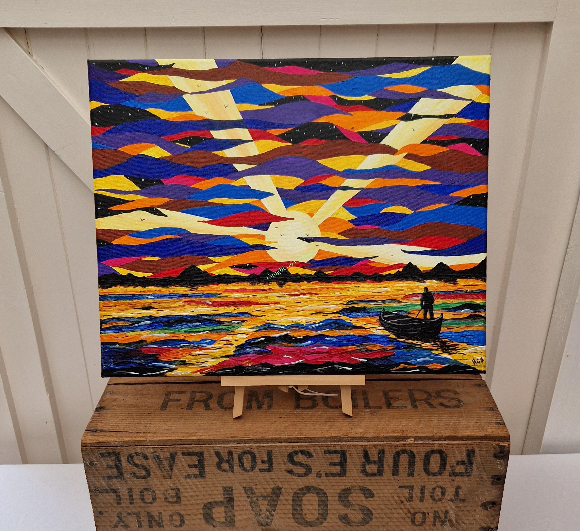 Sun saviour on wave of light.