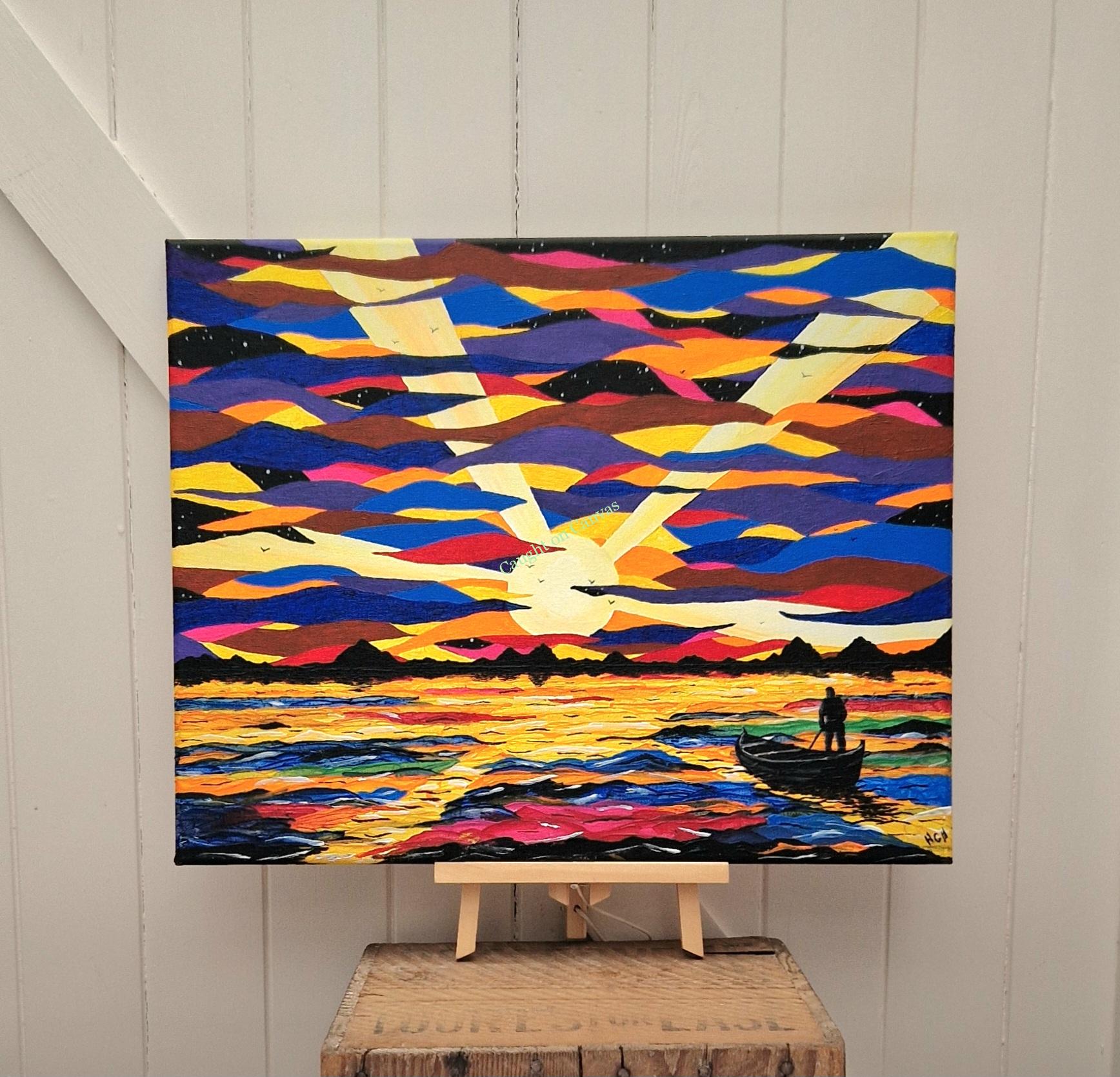 Sun saviour on wave of light.