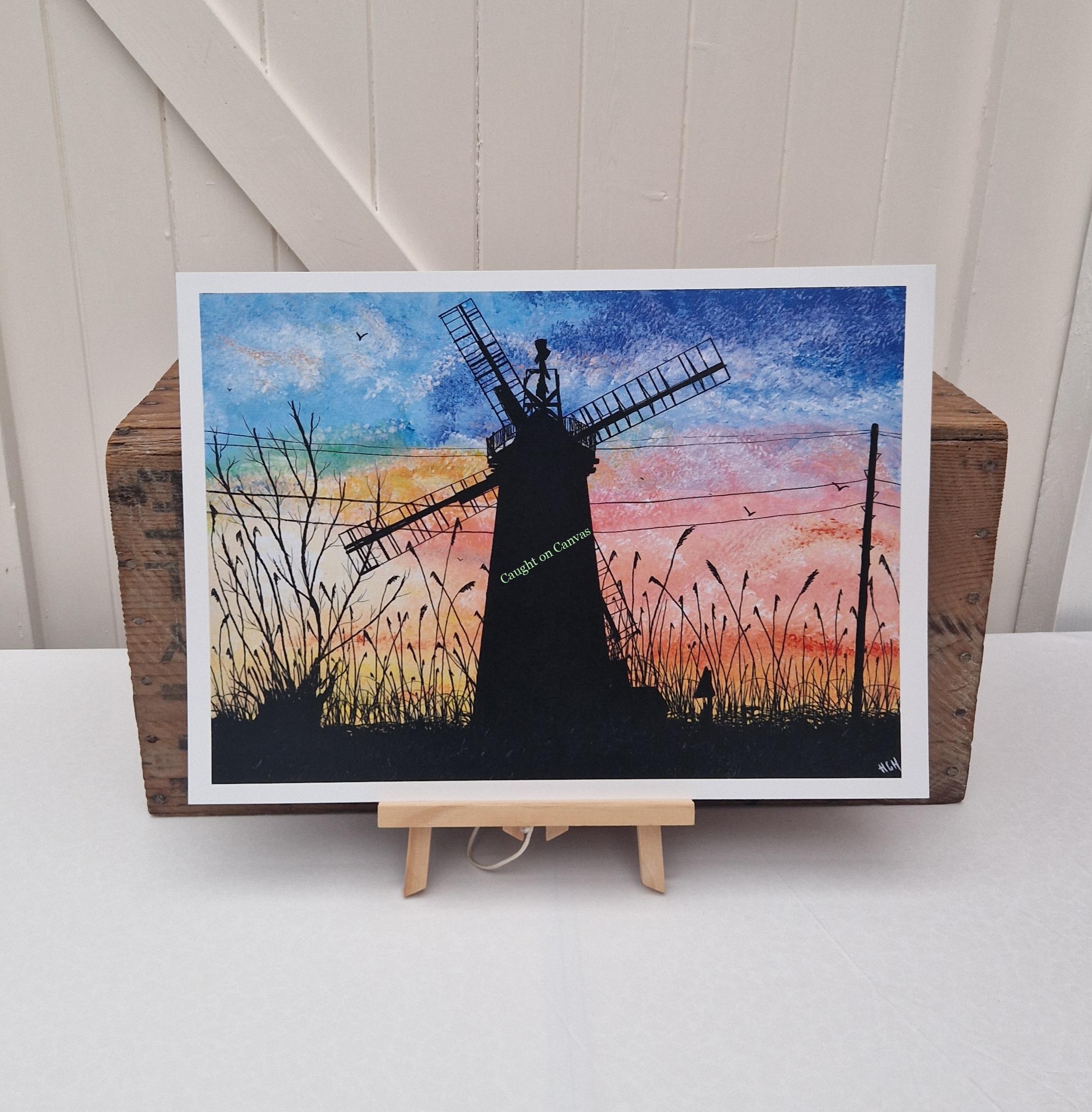 Horsey Mill Sunset Reeds.