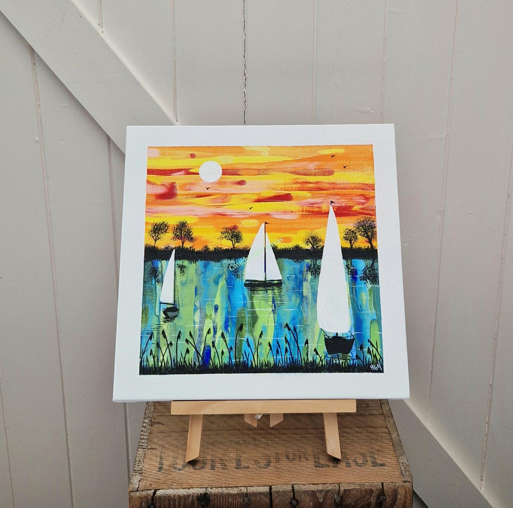 Colourful Broad sails.