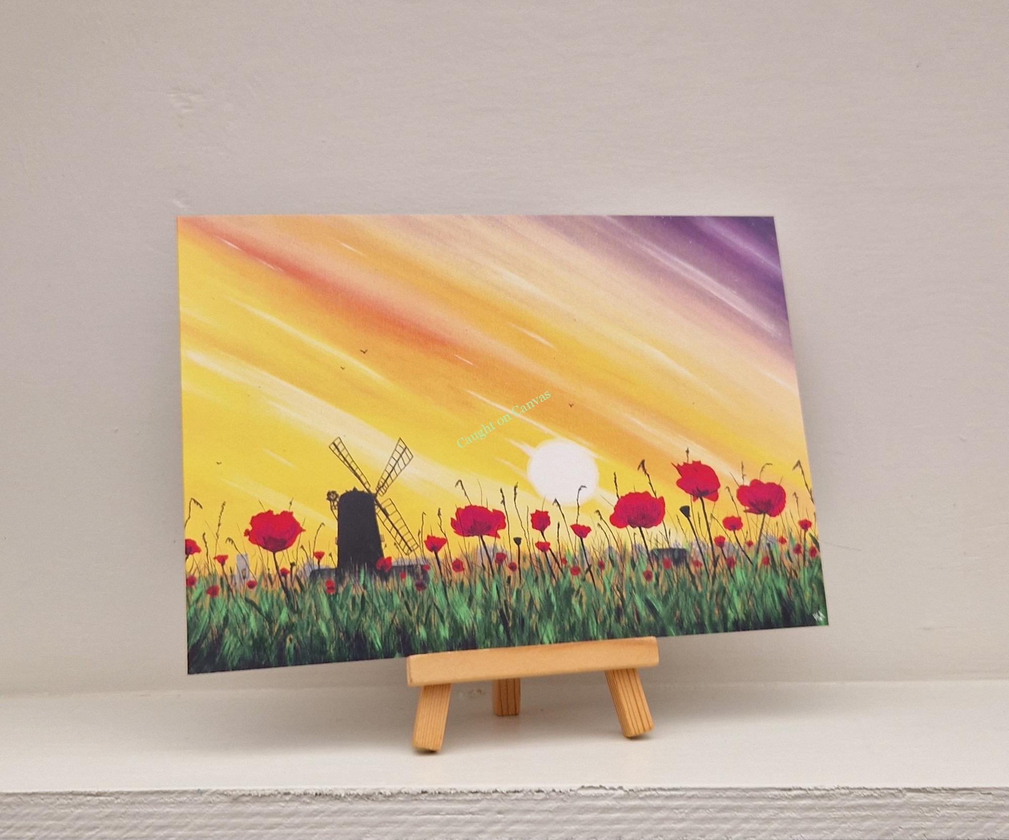 Windmill & Poppies. Norfolk. - Image 2