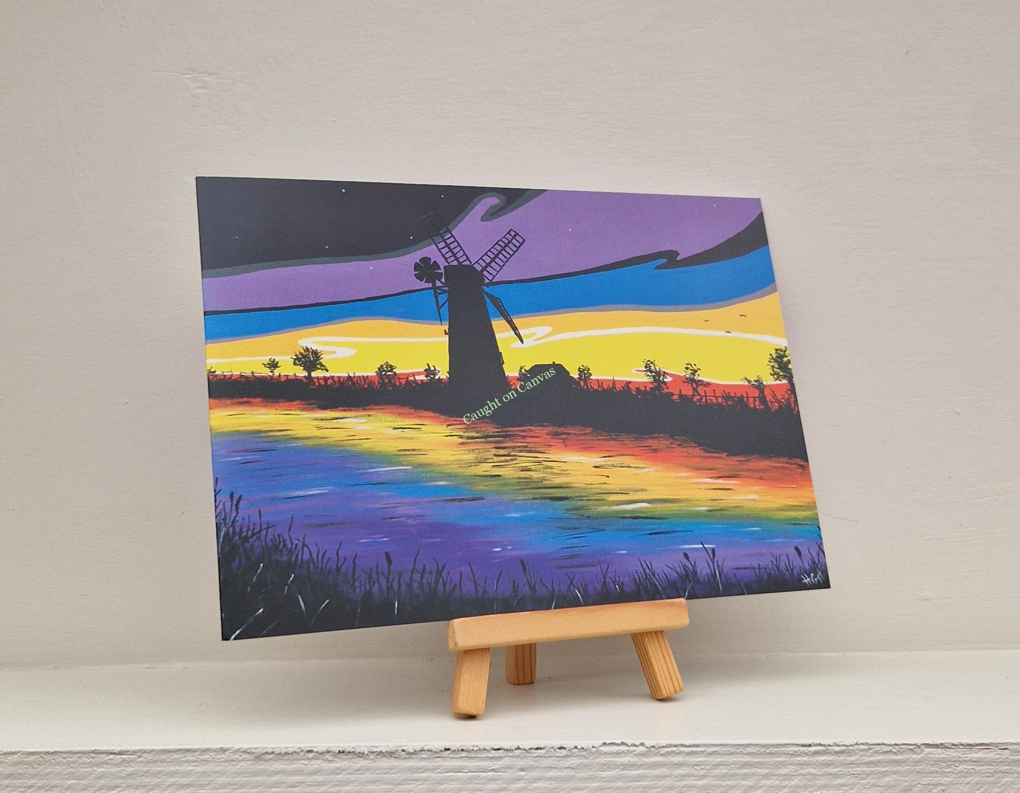Windmill Sunset. Norfolk Broads. - Image 2